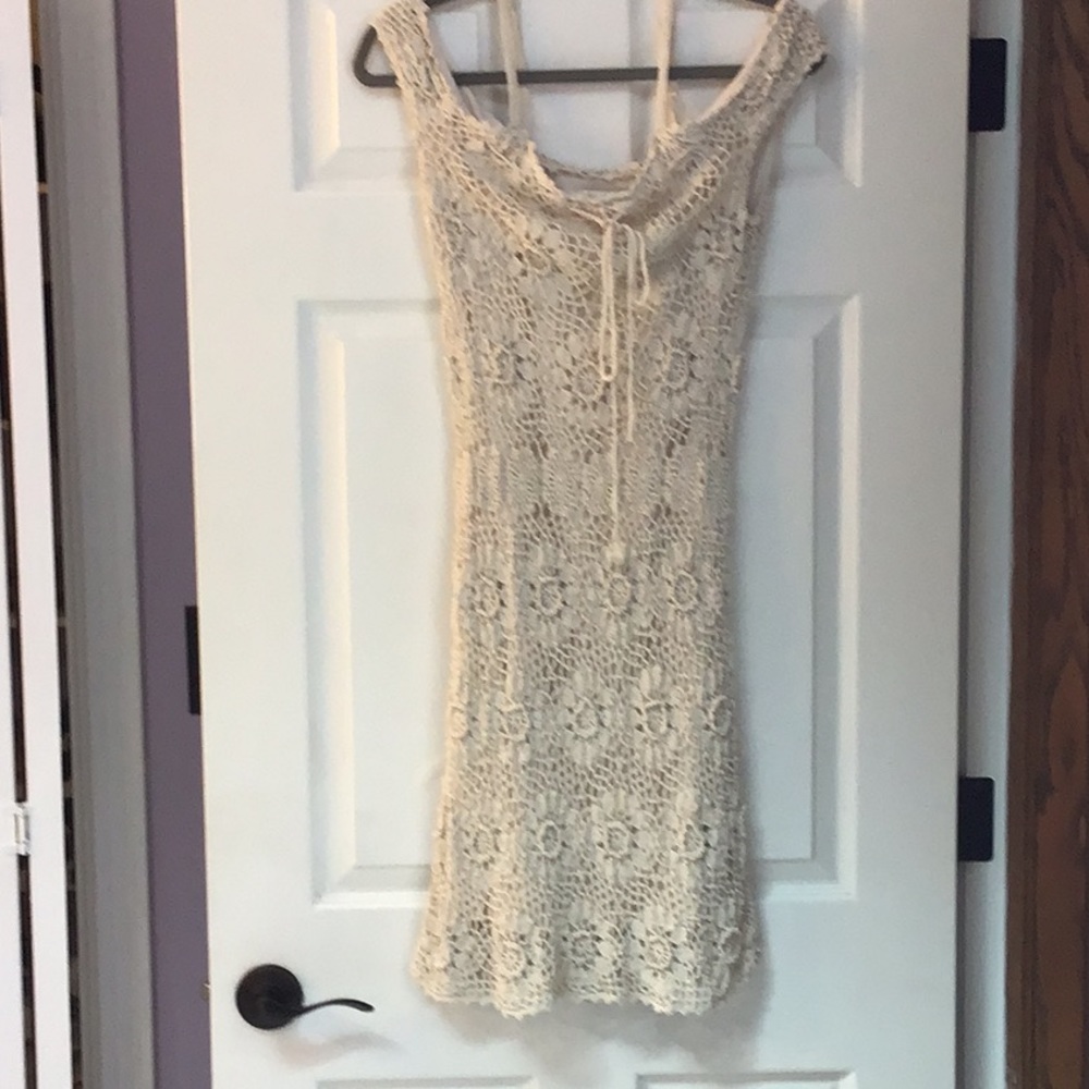 Cream crochet dress